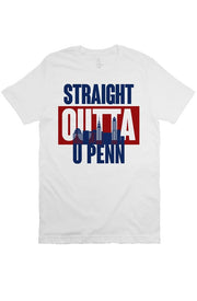 STRAIGHT OUTTA U PENN Custom White Unisex Tee